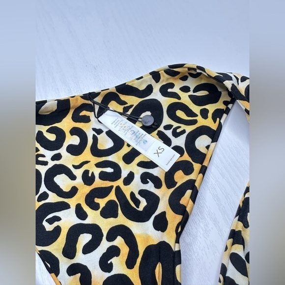 NWOT Bond-Eye Golden Leopard Print Sleek Bikini Bottom Sz XS - Picture 3 of 12